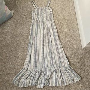 Blue and White Maxi Dress